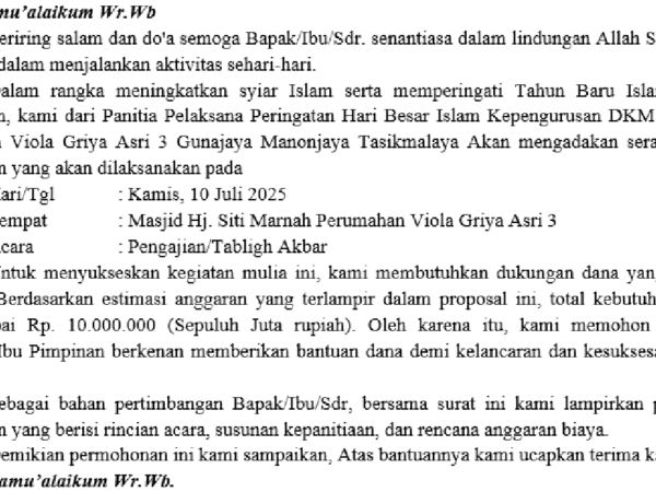 Tablig Akbar Menyambut Bulan Muharram 1447 H